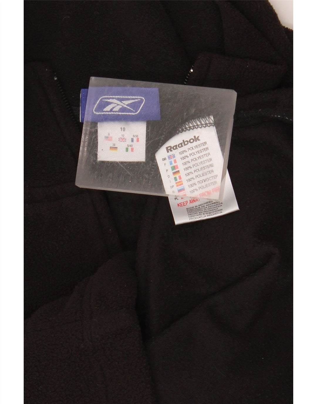 REEBOK Ženska jakna od flisa UK 10 Mala crna poliester