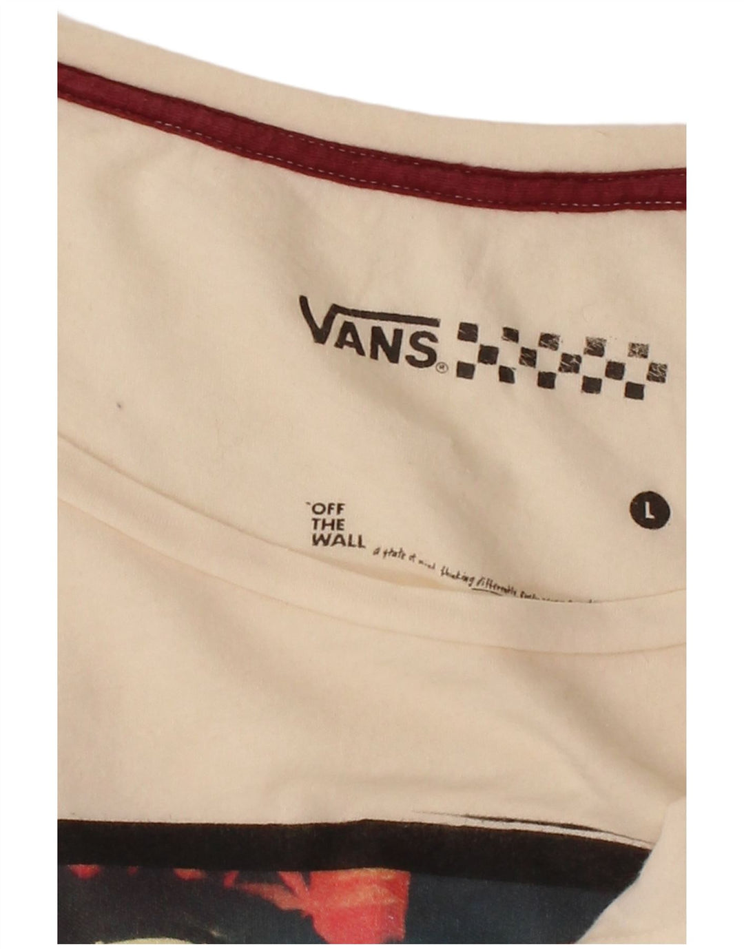 VANS ženska majica kratkih rukava s grafičkim motivima UK 16 Large Off White Colourblock
