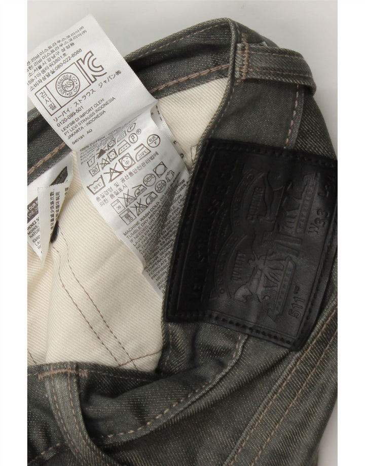Levi's muške 511 uske traperice W33 L34 sivi pamuk
