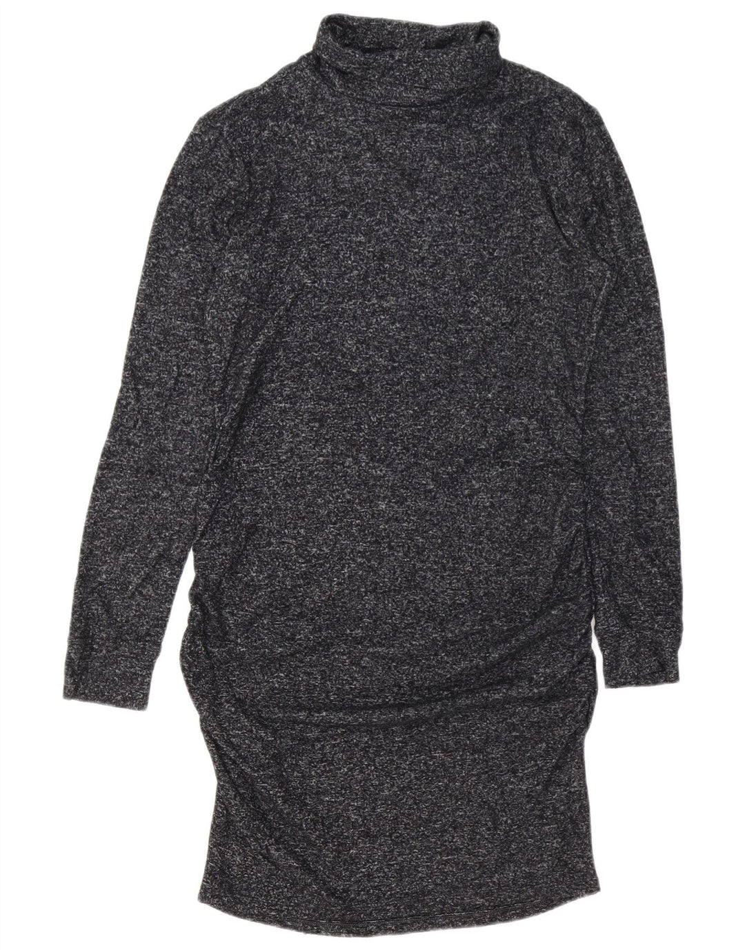 Athleta ženska džemperi haljina s rol izrezom UK 14 Srednje tamnoplava prošarana svila