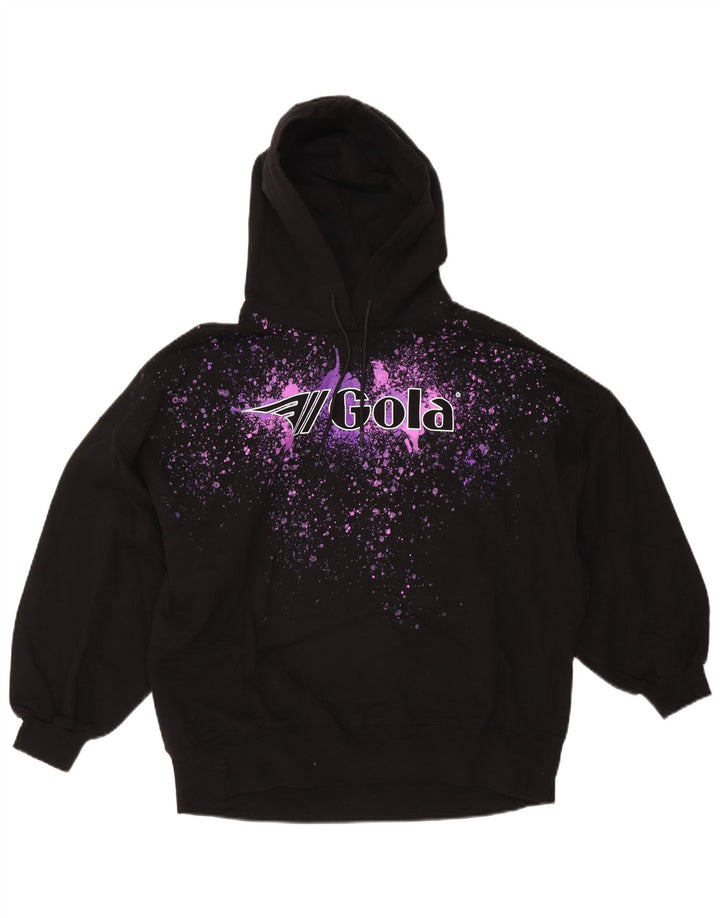 Gola ženska jakna s kapuljačom s kapuljačom s grafičkim motivima UK 14 srednje crne boje s kravatom