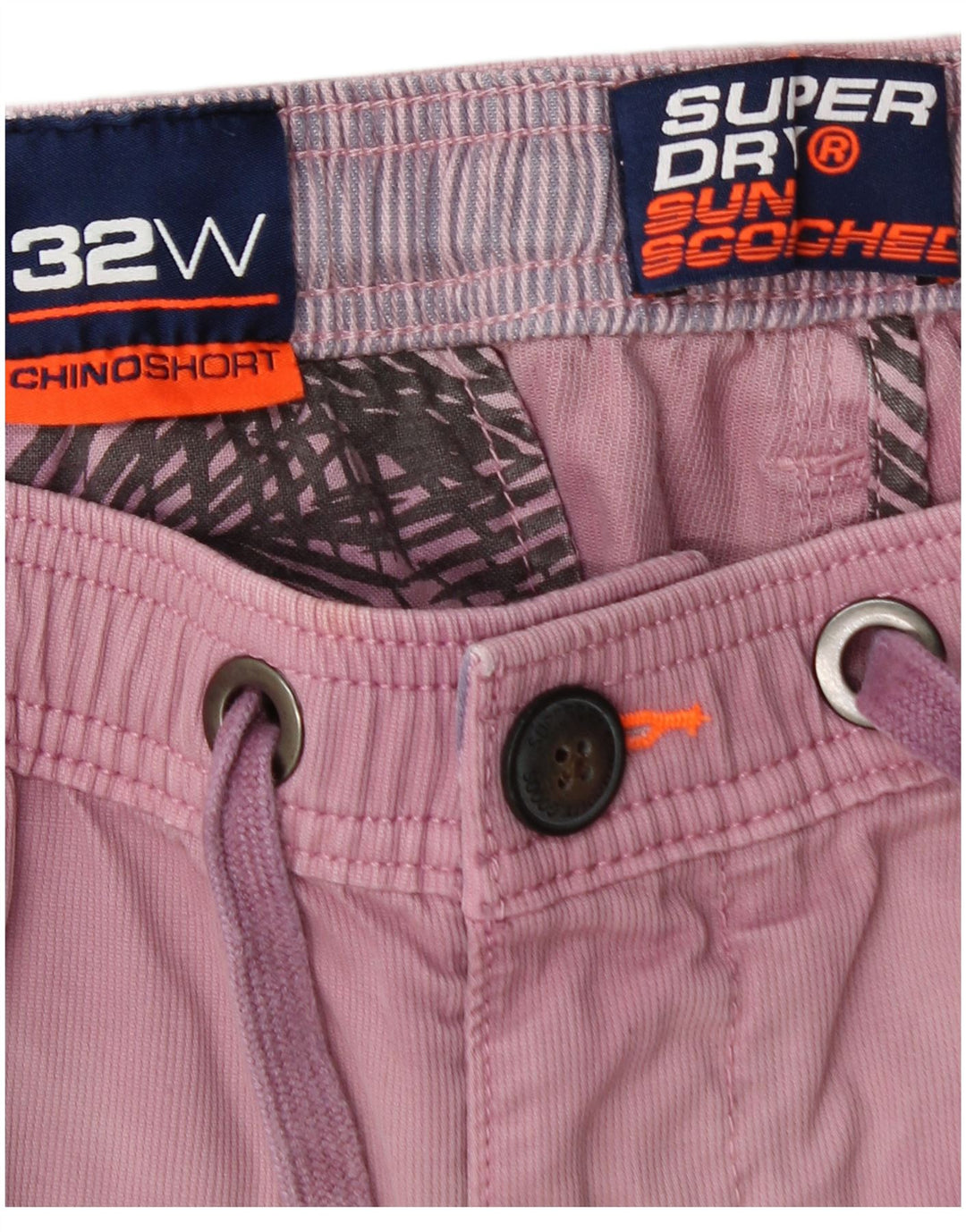 Superdry muške chino kratke hlače W32 srednje ružičasti pamuk