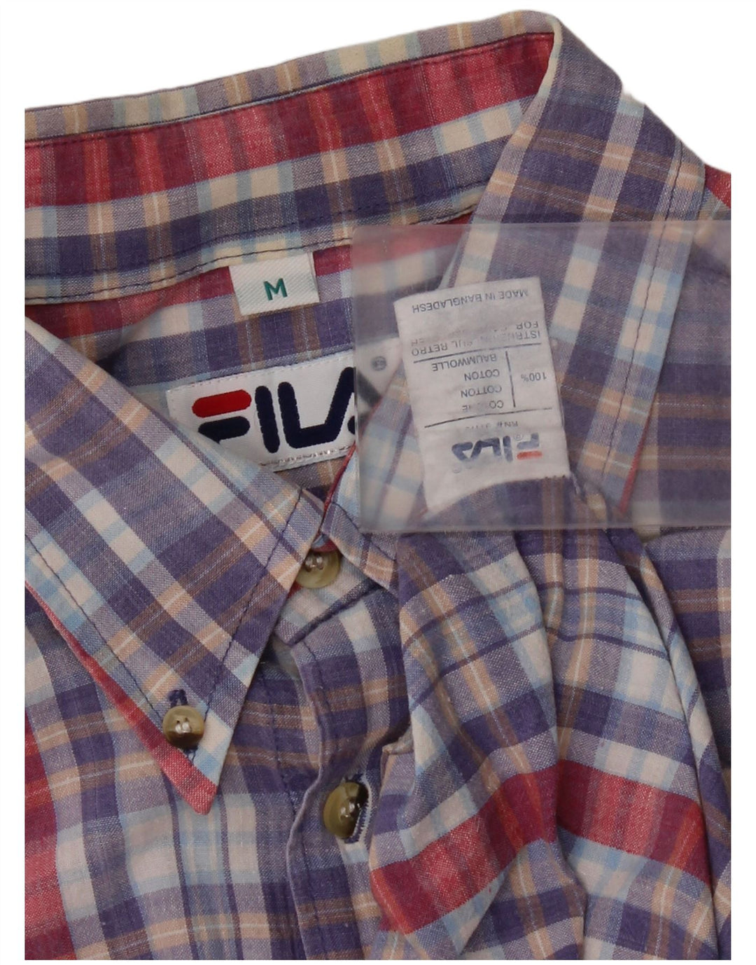 Fila muška košulja kratkih rukava srednje raznobojna karirana pamuk