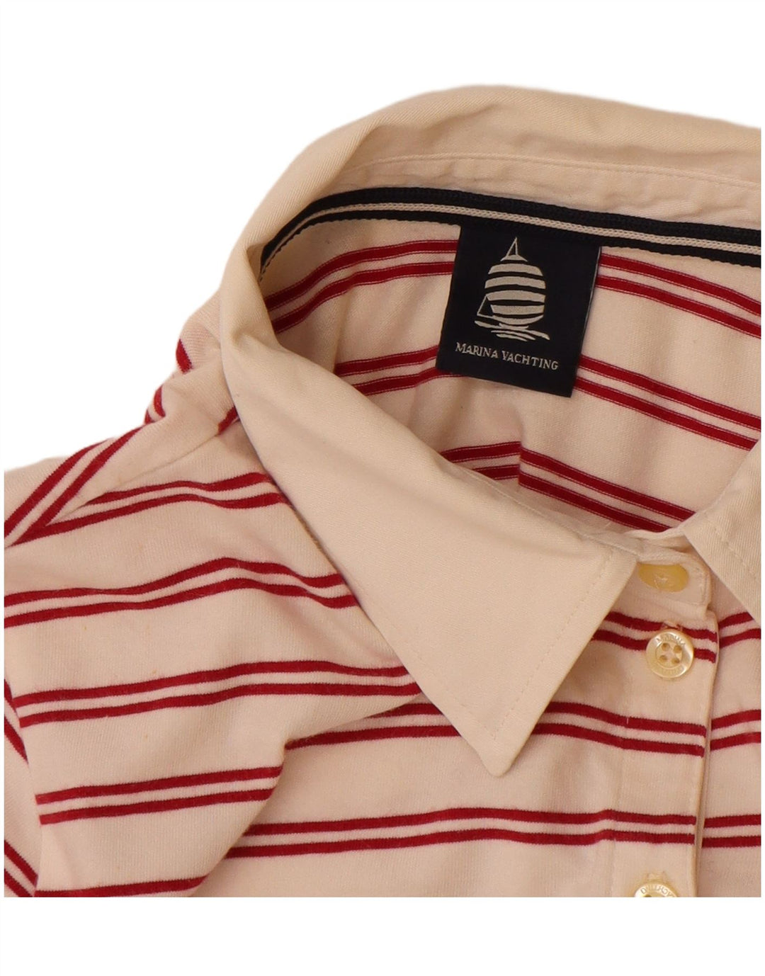 MARINA YACHTING Ženska polo majica za ragbi UK 12 srednje bijele pruge