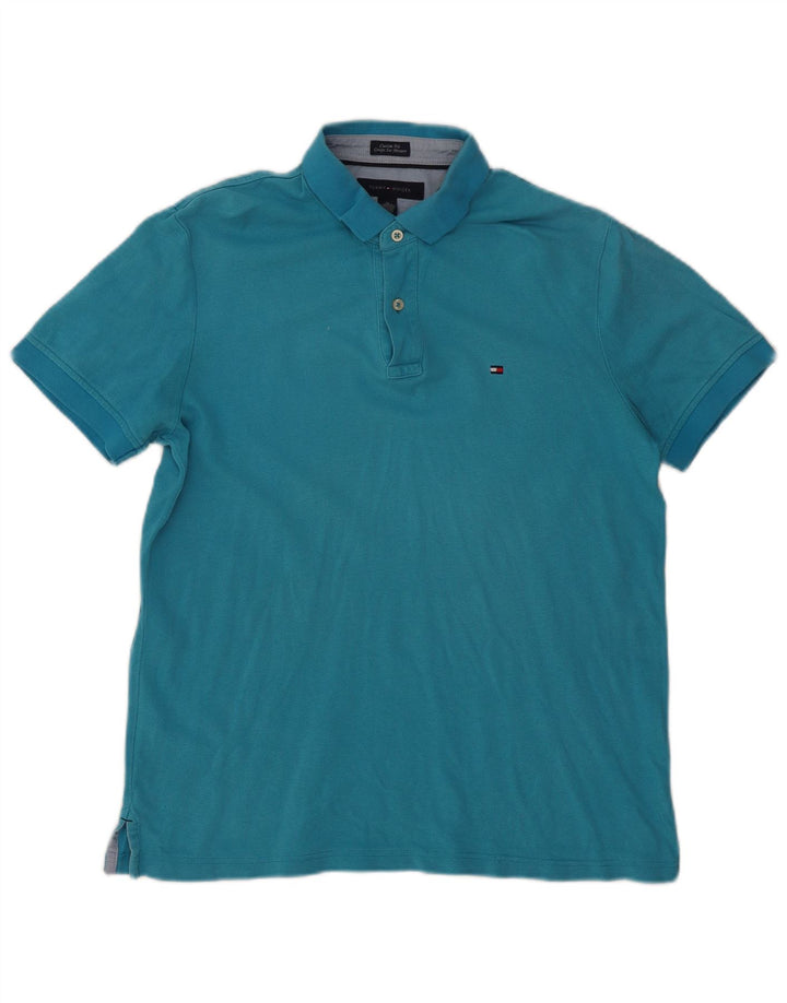 TOMMY HILFIGER muška polo majica prilagođenog kroja srednje plava