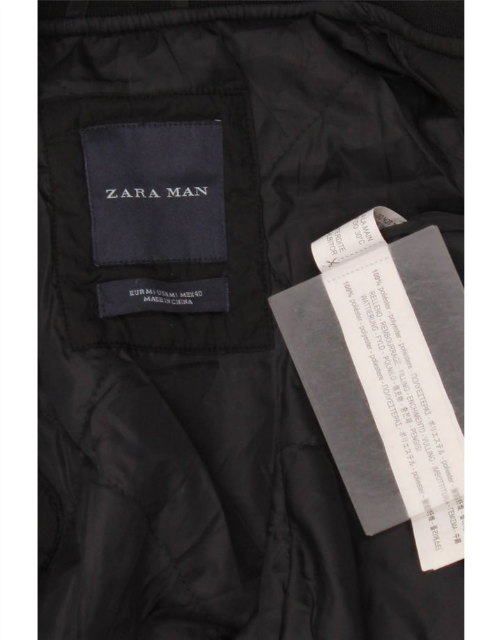 ZARA muška bomber jakna UK 38 srednji crni poliester