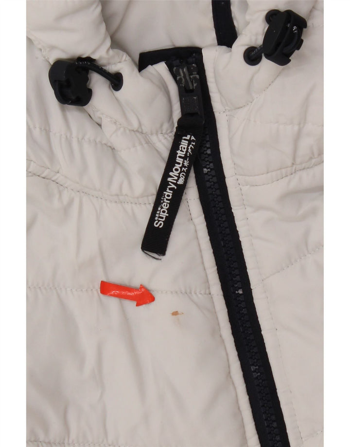 Superdry ženska podstavljena jakna s kapuljačom UK 8 Small White Colourblock