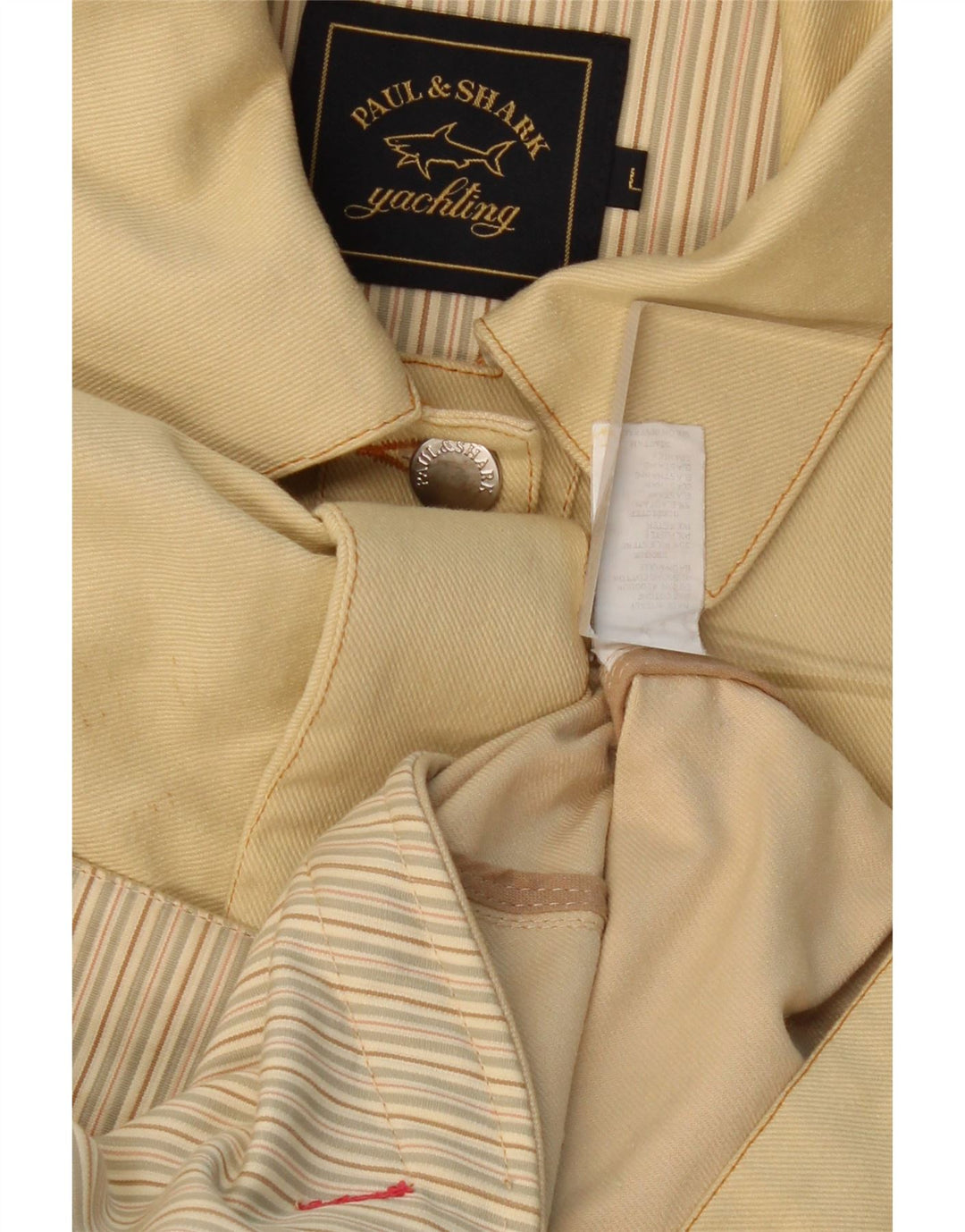 PAUL & SHARK Ženska traper jakna za jahte UK 16 Veliki žuti pamuk