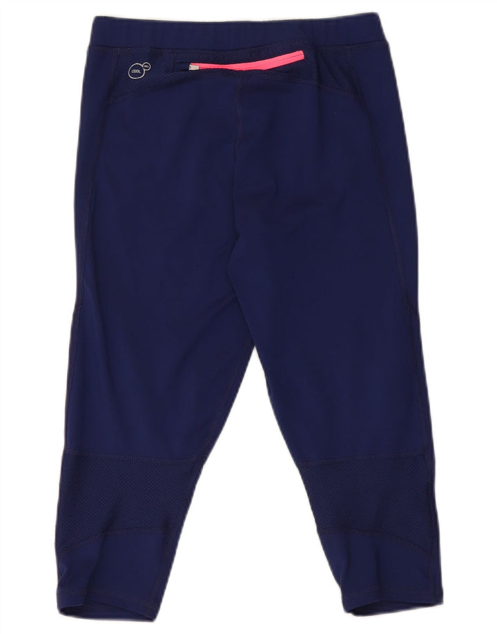 Puma ženske Capri tajice UK 10 Male tamnoplave poliesterske