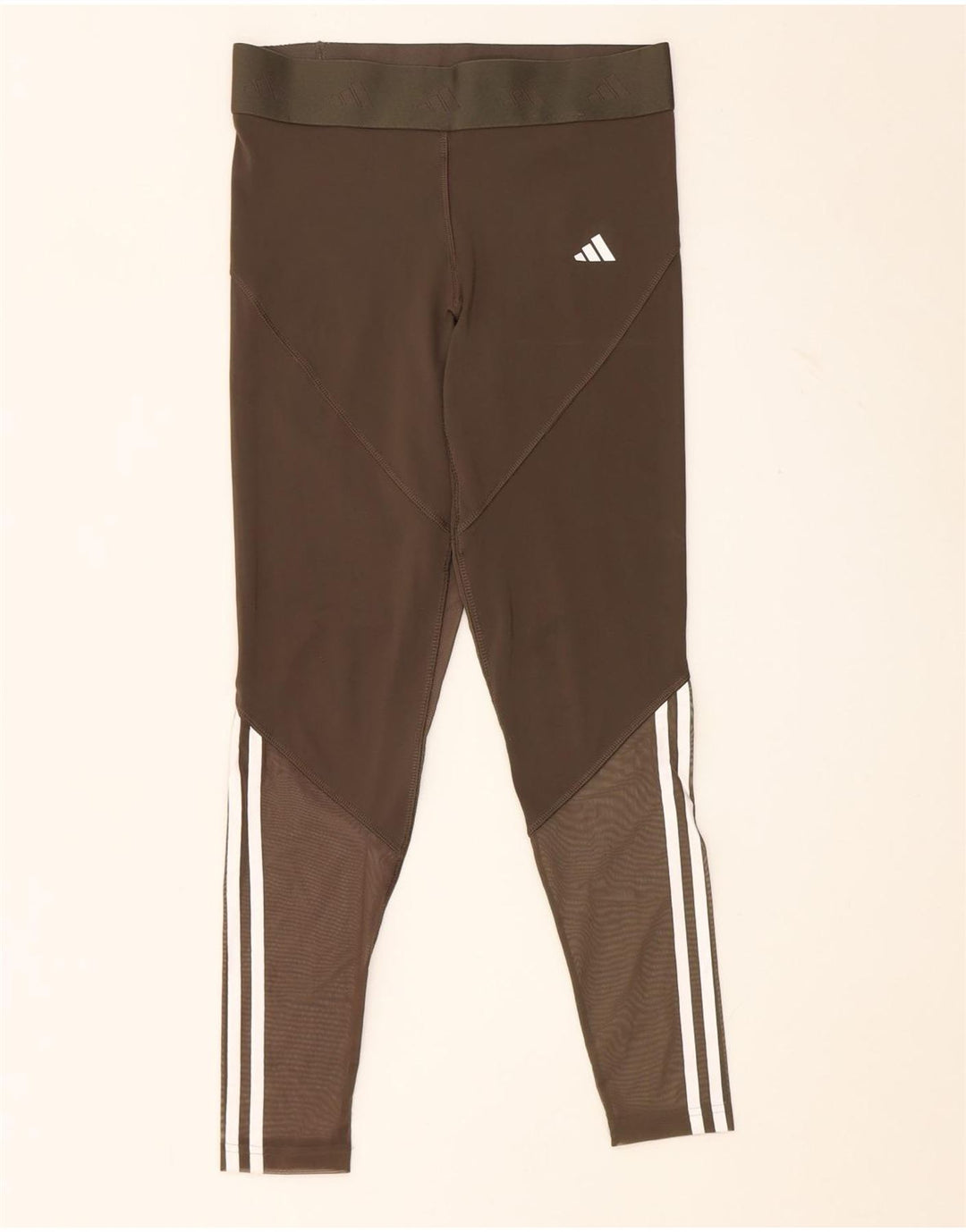 Adidas ženske grafičke tajice UK 12/14 srednje kaki poliester