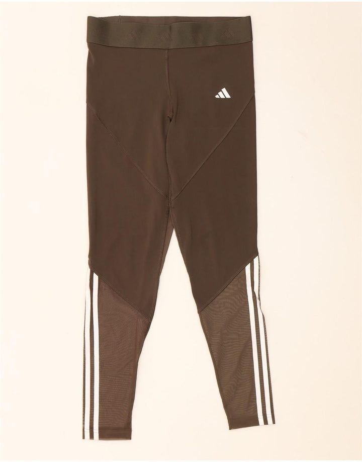 Adidas ženske grafičke tajice UK 12/14 srednje kaki poliester