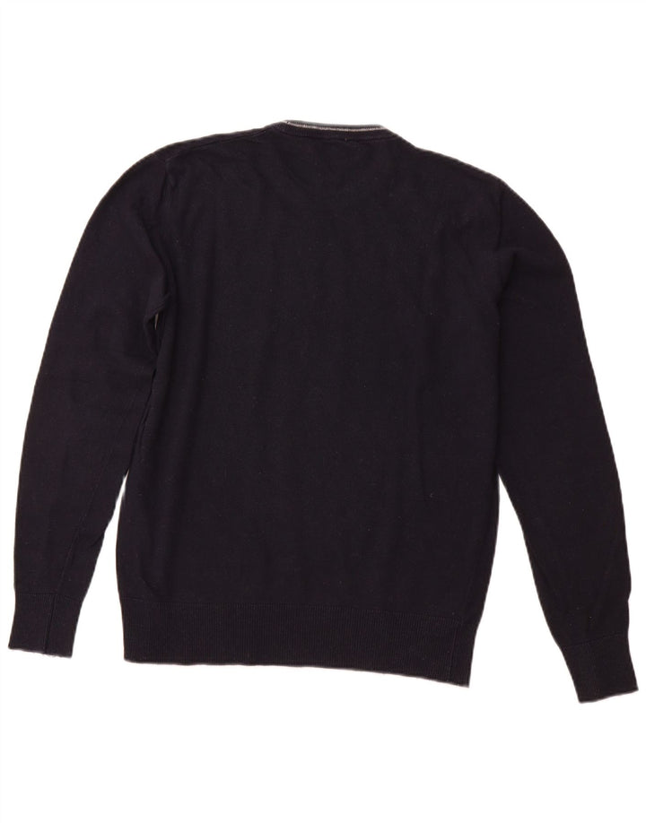 ARMANI JEANS Muški džemper s okruglim izrezom srednje tamnoplave viskoze