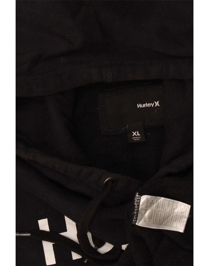 Hurley muška majica s kapuljačom XL, crni poliester
