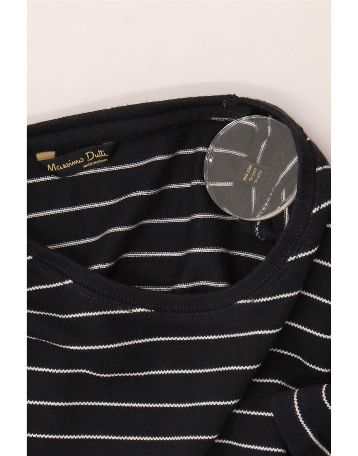 MASSIMO DUTTI Muška majica kratkih rukava XL crna na pruge