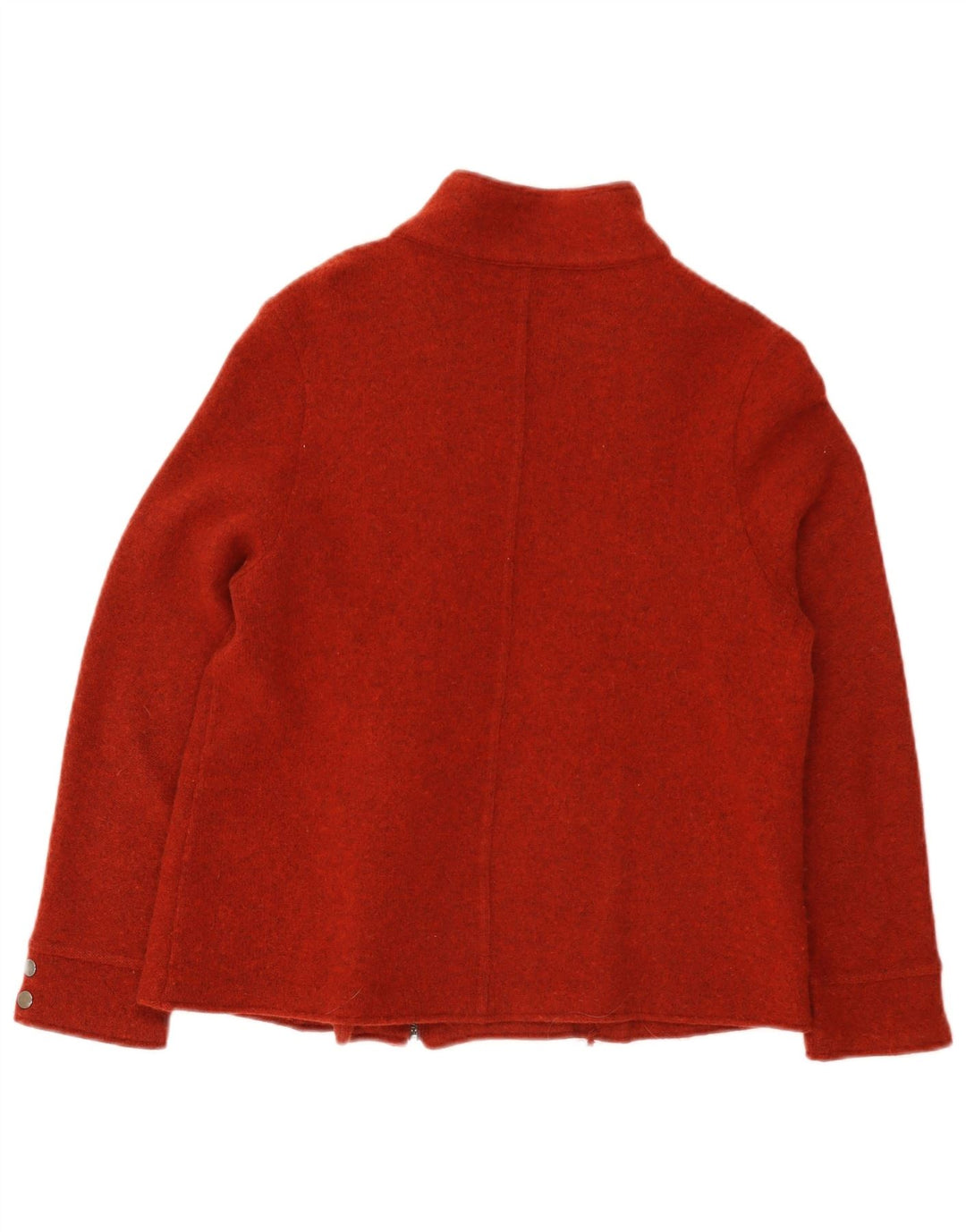 Laura Ashley Ženska pletena jakna s punim patentnim zatvaračem UK 16 Large Red Lambswool