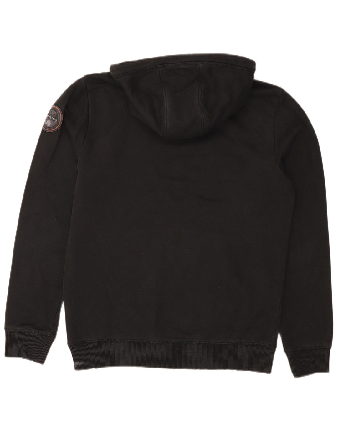 NAPAPIJRI Muška majica s kapuljačom Geographic Graphic Mali crni pamuk