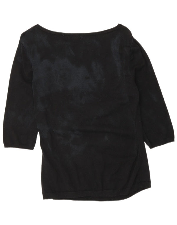 Phase Eight Womens Top 3/4 Sleeve UK 12 Medium  Black Viscose