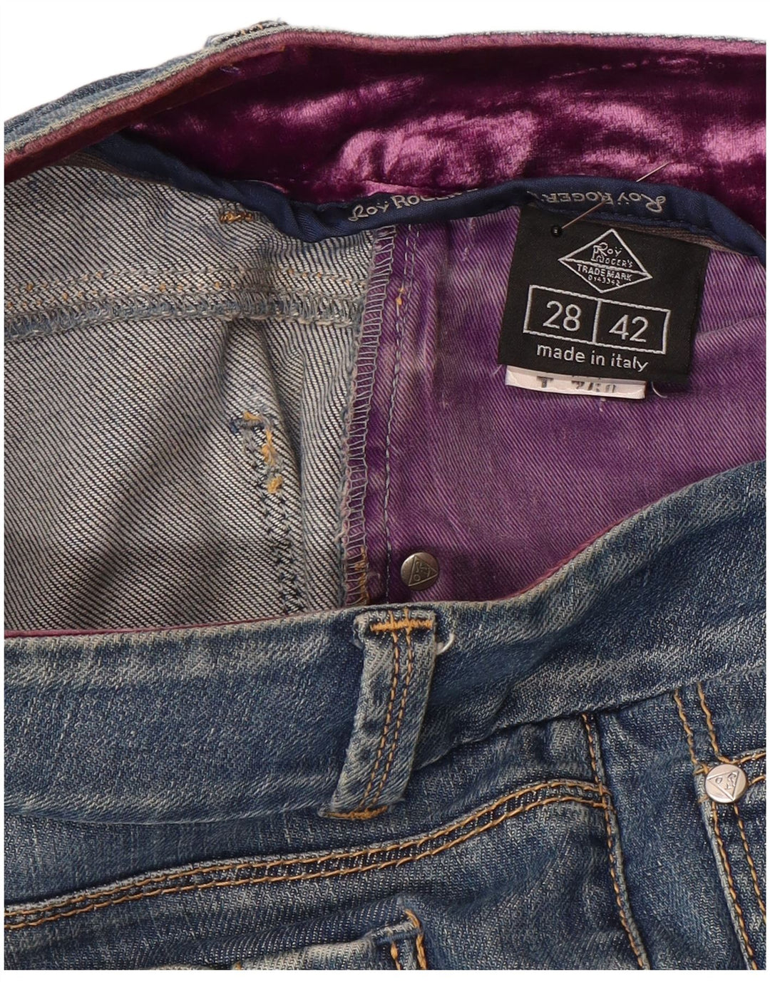 ROY ROGERS Womens Straight Jeans IT 42 Medium W28 L34 Blue Cotton