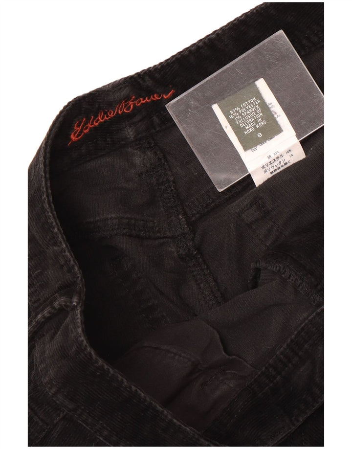 Eddie Bauer Ženske hlače od samta US 8 srednje veličine W30 L31 crne
