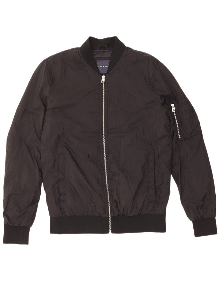 ZARA muška bomber jakna UK 38 srednji crni poliester