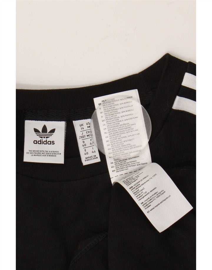 Adidas ženska majica kratkih rukava UK 14 srednje crni pamuk