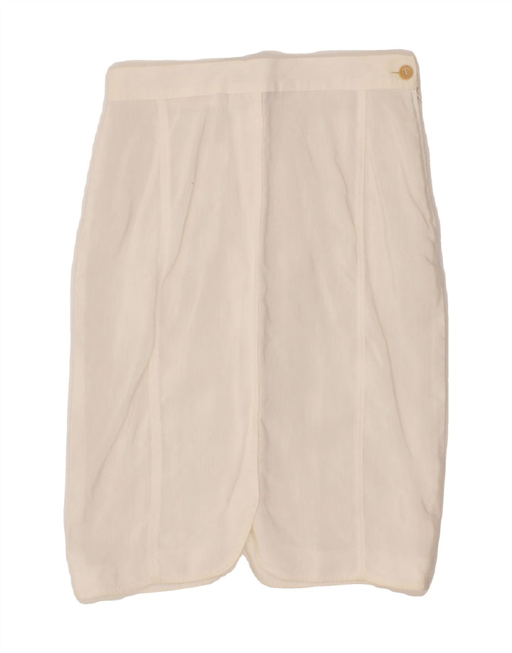 OAKS BY FERRE Womens Straight Skirt IT 44 Medium W26  White Vintage Oaks By Ferre and Second-Hand Oaks By Ferre from Messina Hembry 