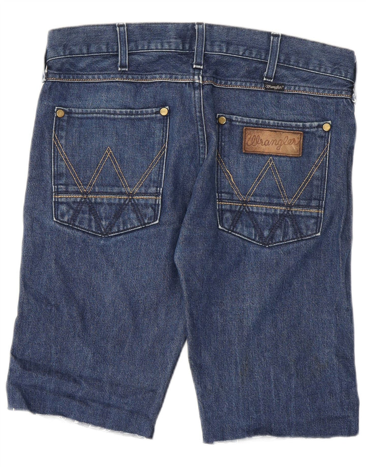 Wrangler muške 4 RRB traper kratke hlače W32 srednje plavi pamuk