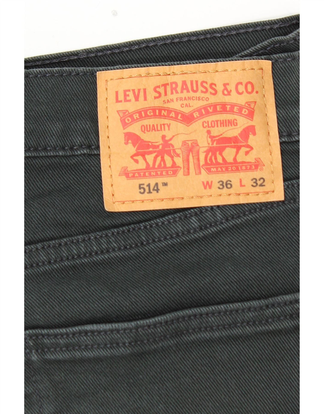 LEVI'S muške 514 ravne traperice W36 L32 crni pamuk