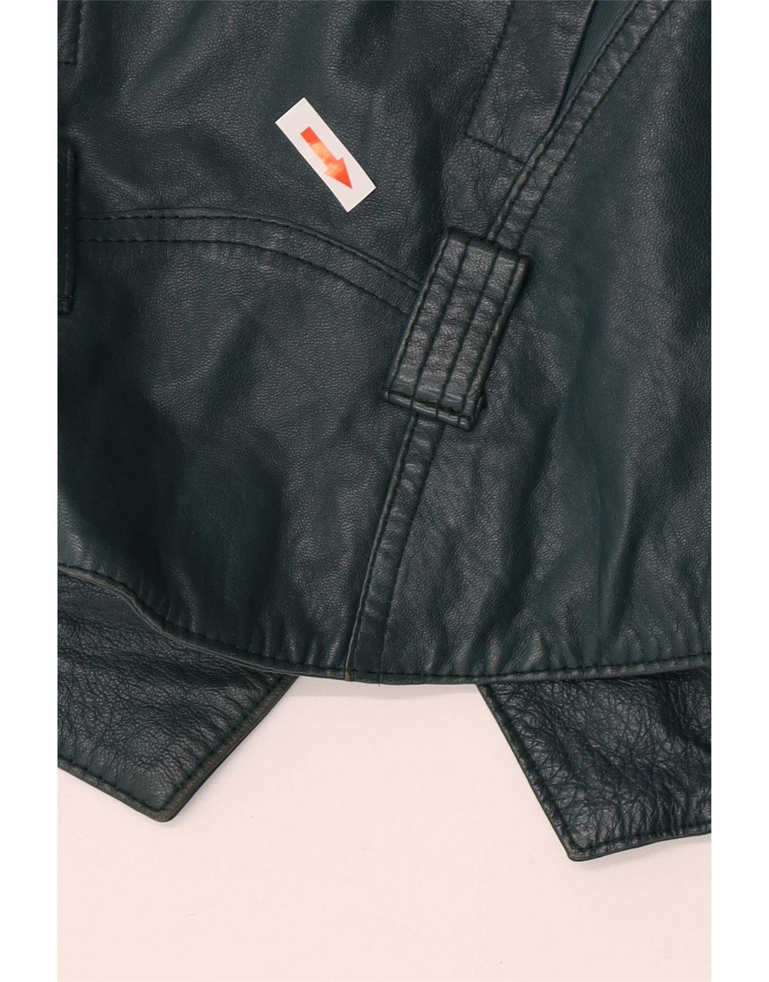 Vintage ženska crop kožna jakna EU 36 mala zelena koža