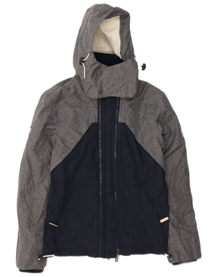 Superdry muška vjetrovka s kapuljačom UK 36 Small Gray Colourblock