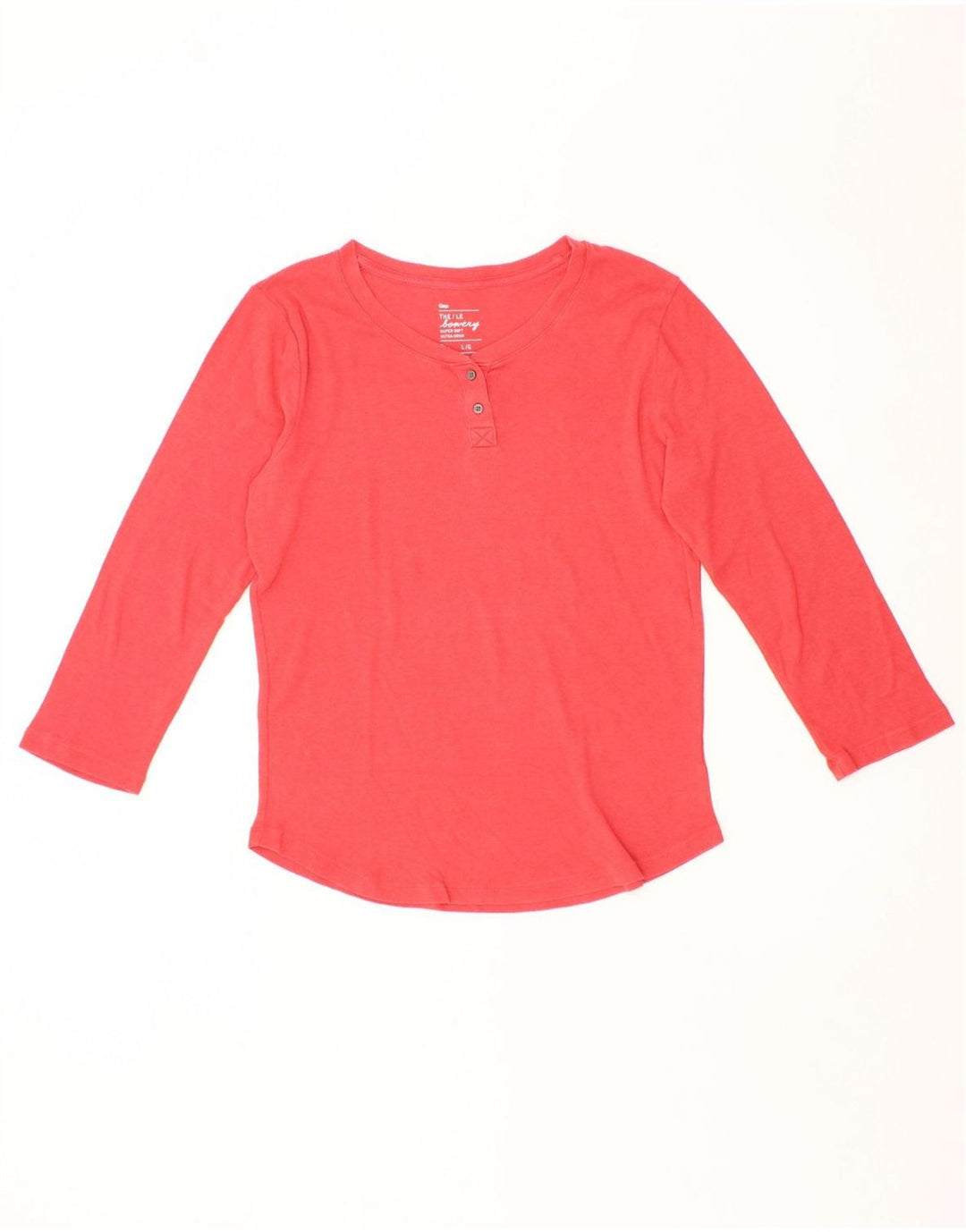 GAP Womens Top 3/4 Sleeve UK 14 Large Pink Cotton Vintage Gap and Second-Hand Gap from Messina Hembry 