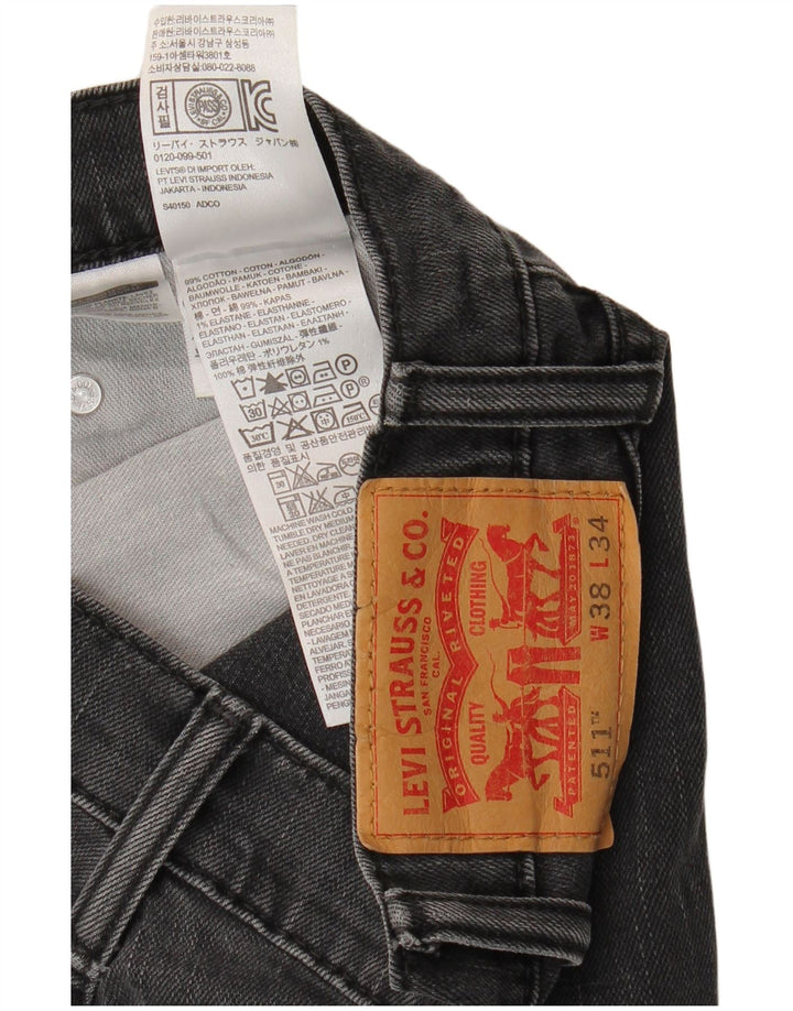 Levi's muške 511 uske traperice W38 L34 crni pamuk