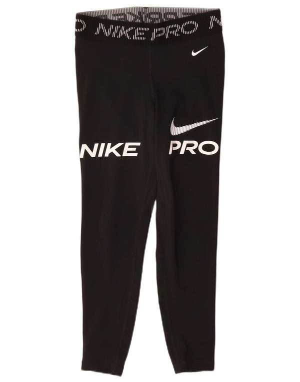 Nike Ženske Dri Fit Graphic Leggings UK 10 Male crne