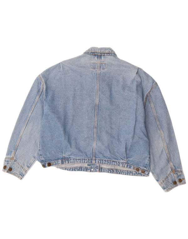 EDDIE BAUER Ženska prevelika traper jakna UK 14 Srednje plavi pamuk