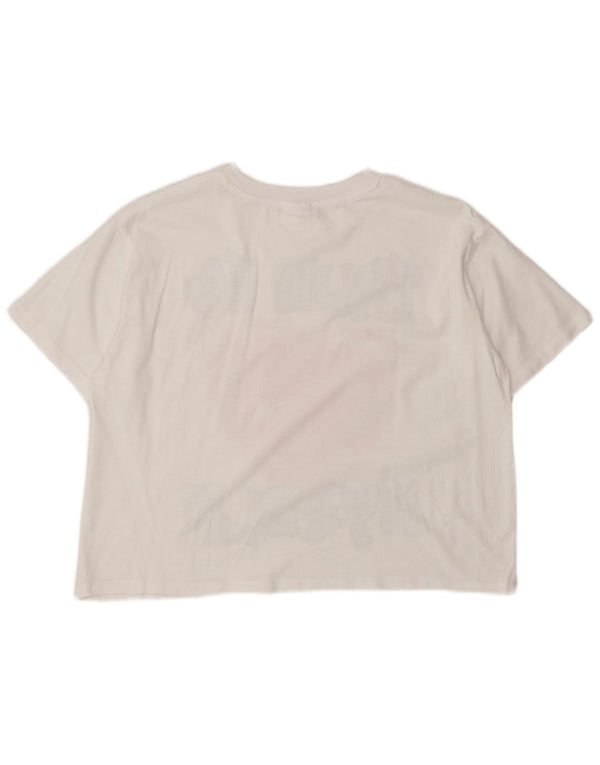 Zara Girls Crop Graphic T-Shirt Top 11-12 Years White