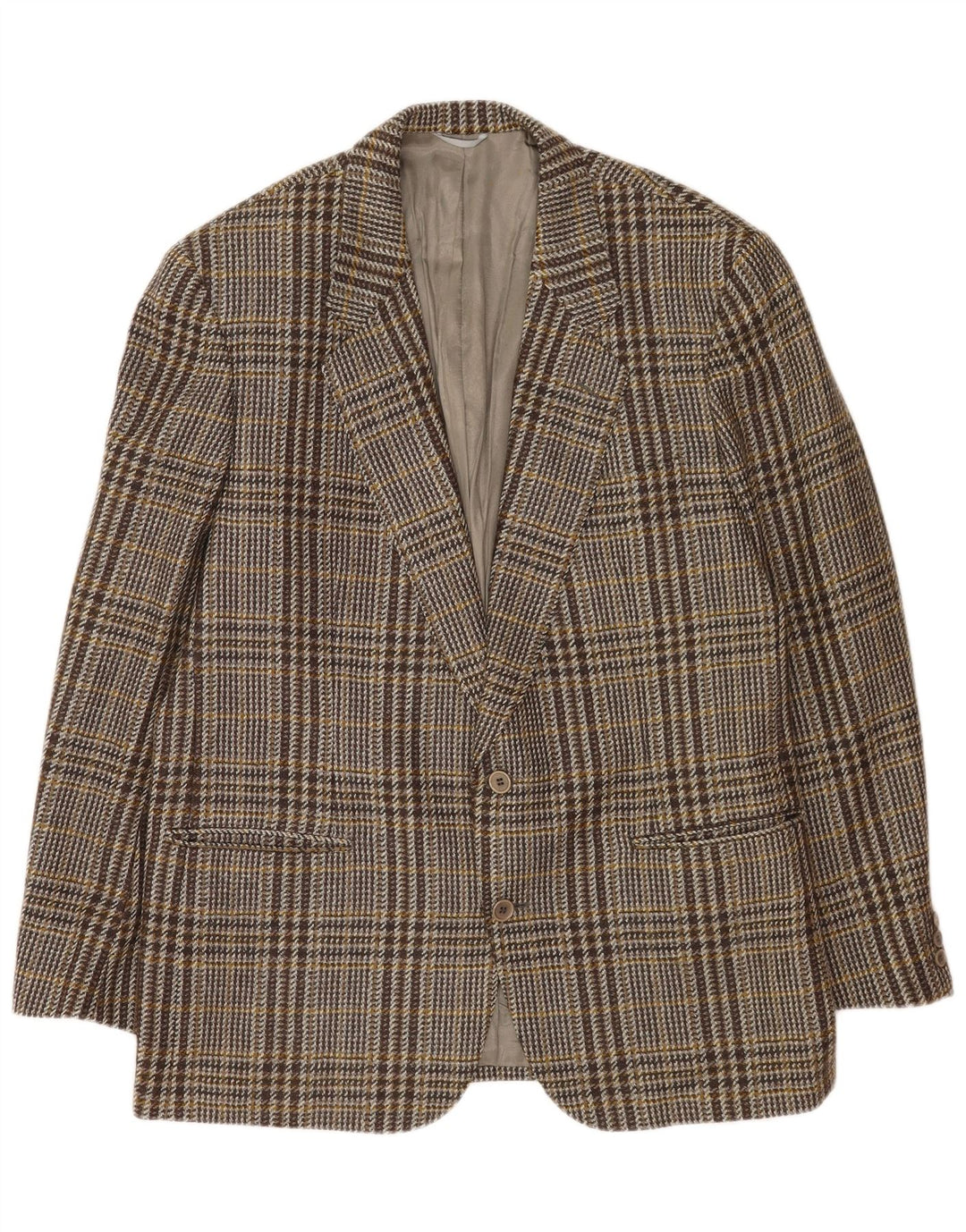 Yves Saint Laurent muška jakna sa 2 gumba IT 54 2XL siva karirana vuna