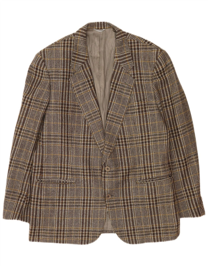 Yves Saint Laurent muška jakna sa 2 gumba IT 54 2XL siva karirana vuna