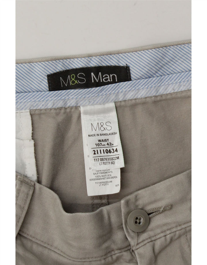 Marks & Spencer muške chino kratke hlače W42 2XL sivi pamuk