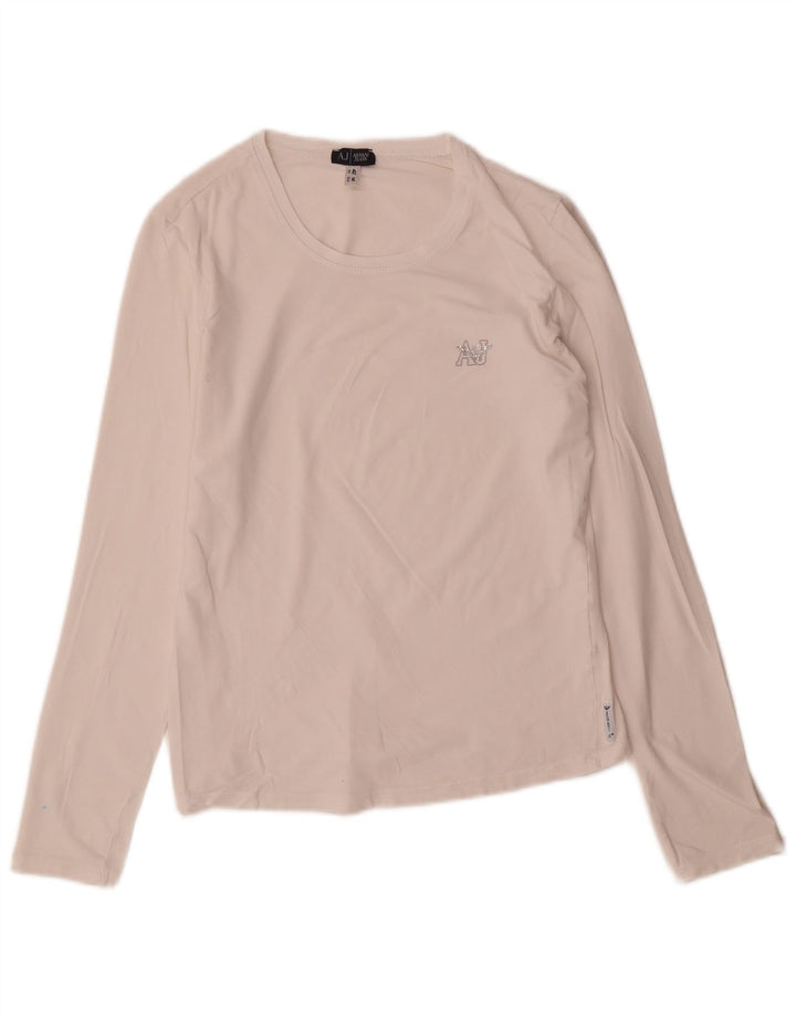 Armani Jeans Ženska majica dugih rukava UK 12 Srednje bijela