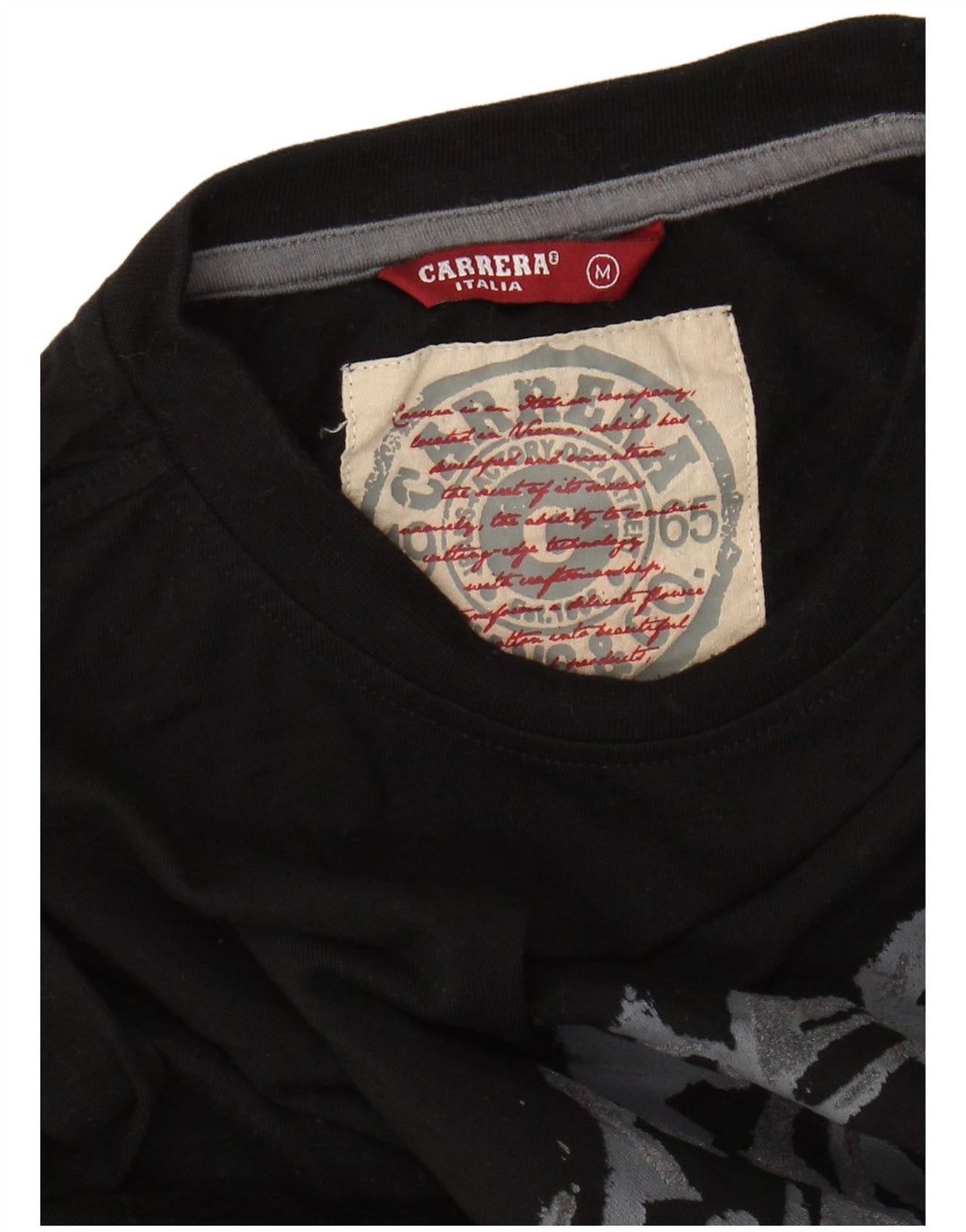 CARRERA muška grafička majica dugih rukava srednje crna