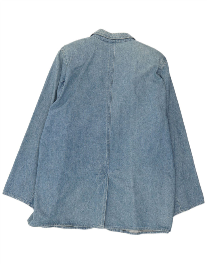 Vintage ženska traper jakna s 2 gumba UK 18 XL plava