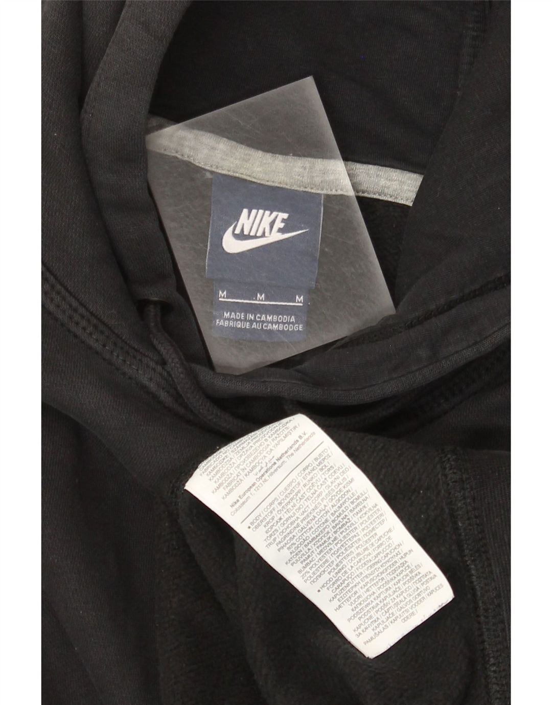Nike muška majica s kapuljačom Srednje crni pamuk