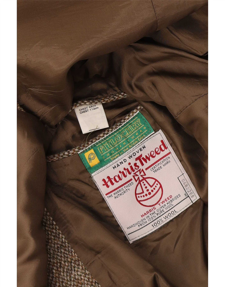 Harris Tweed muški sako sa 2 gumba UK 44 XL smeđa vuna