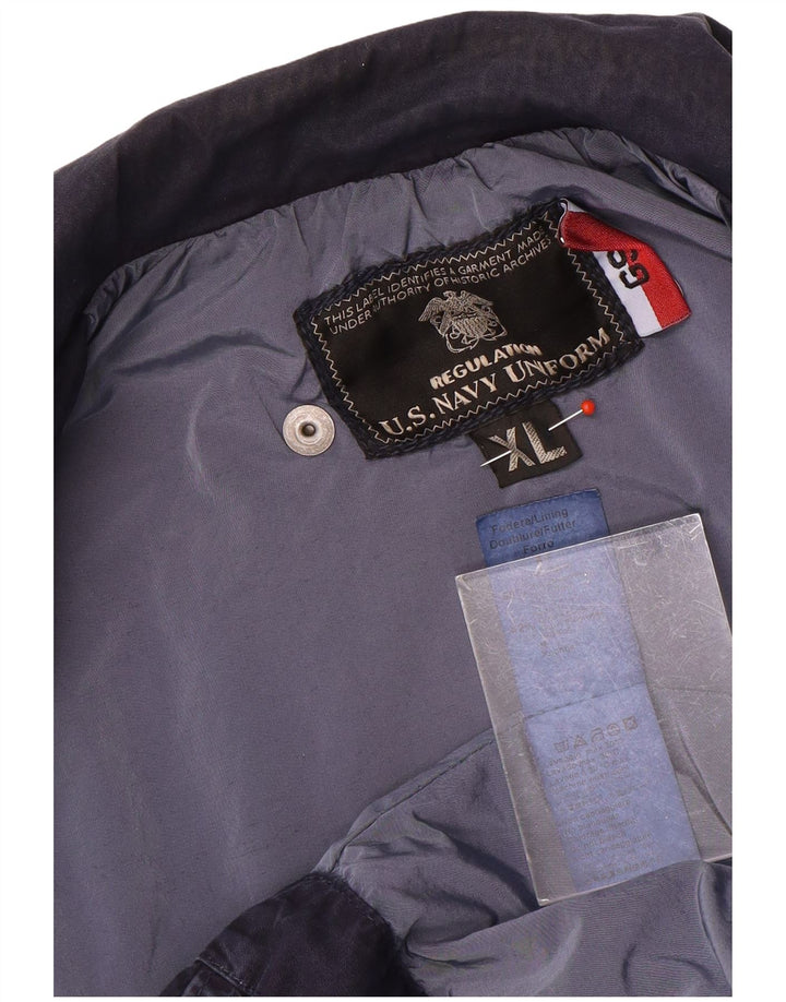 Vintage muška pomoćna jakna UK 42 XL tamnoplavi najlon