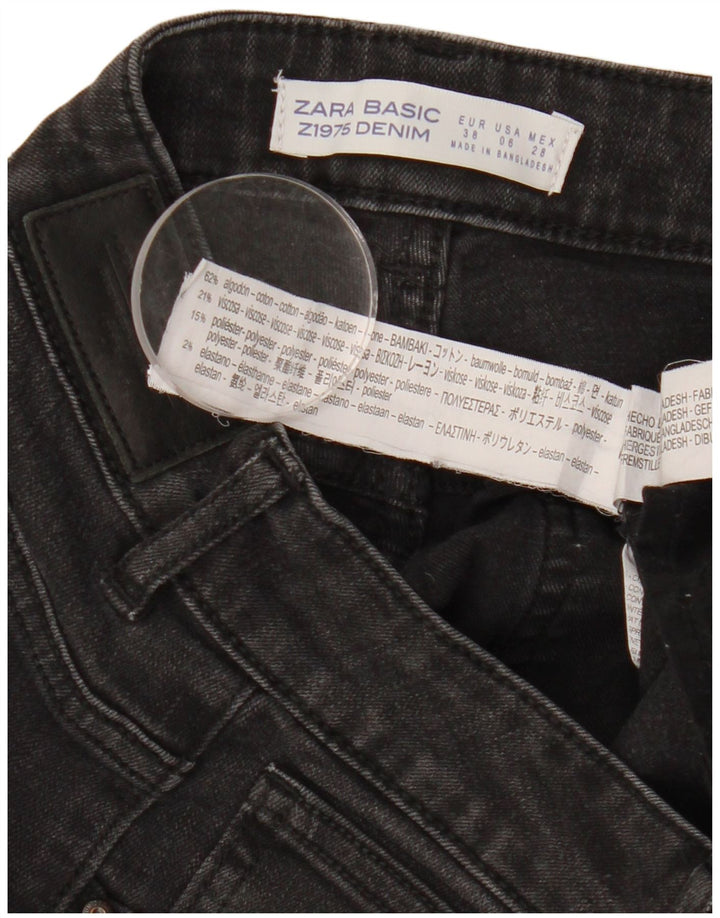 ZARA ženske uske traperice EU 38 male W28 L26 crni pamuk
