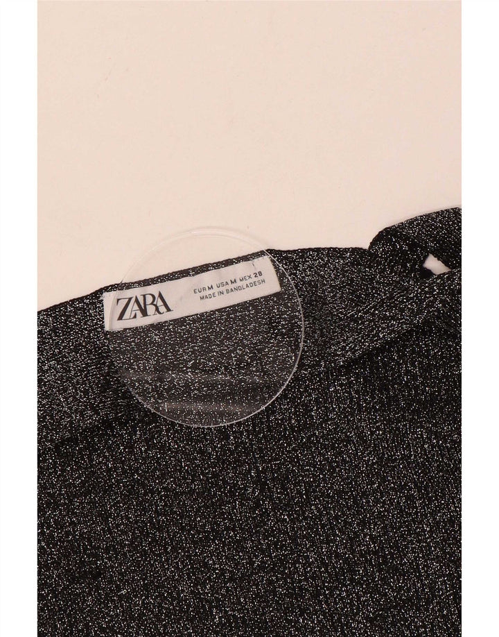 Zara ženska majica s halterima UK 12 srednje crna s mrljama