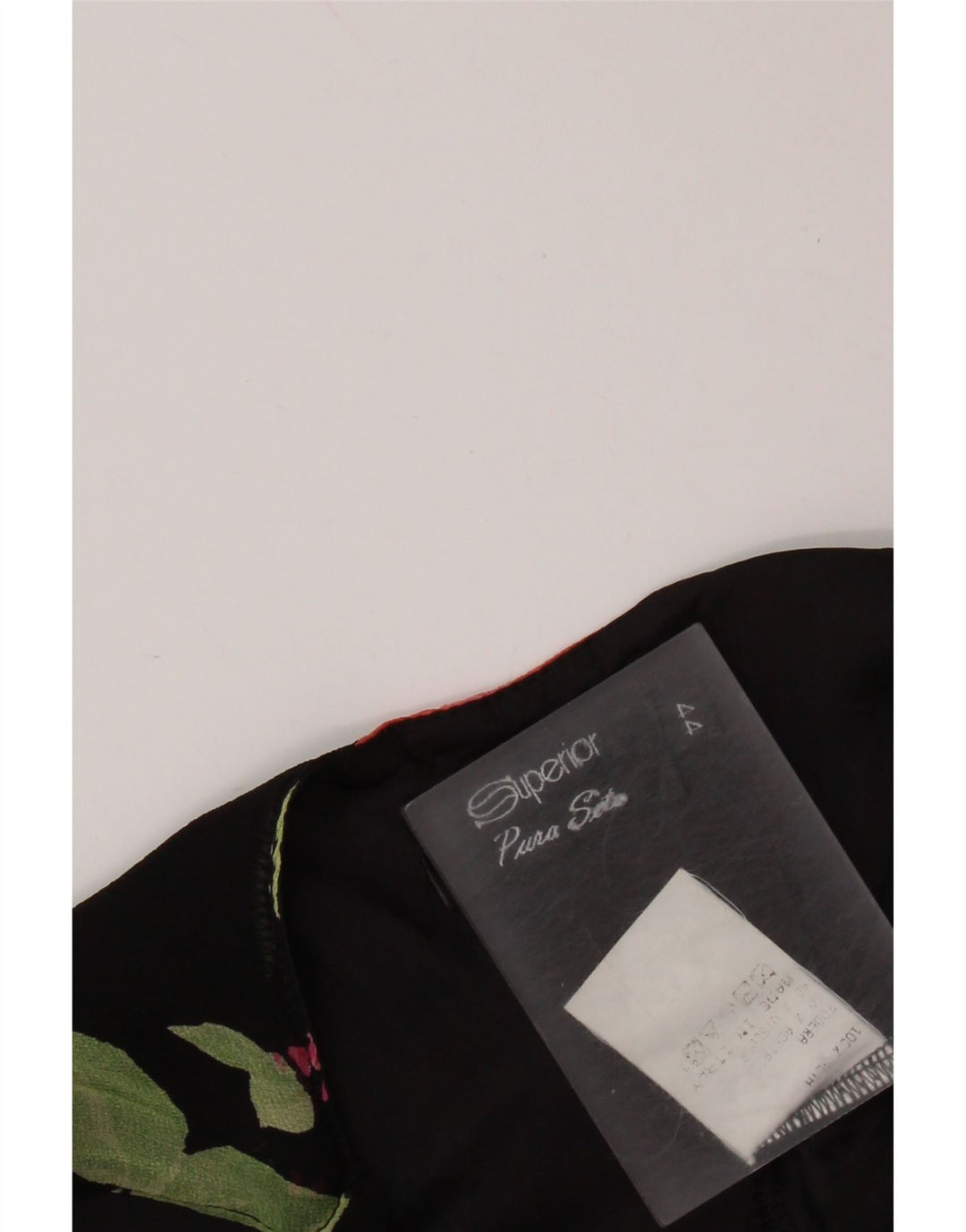 SUPERIOR ženska slip haljina IT 44 srednje crna cvjetna svila