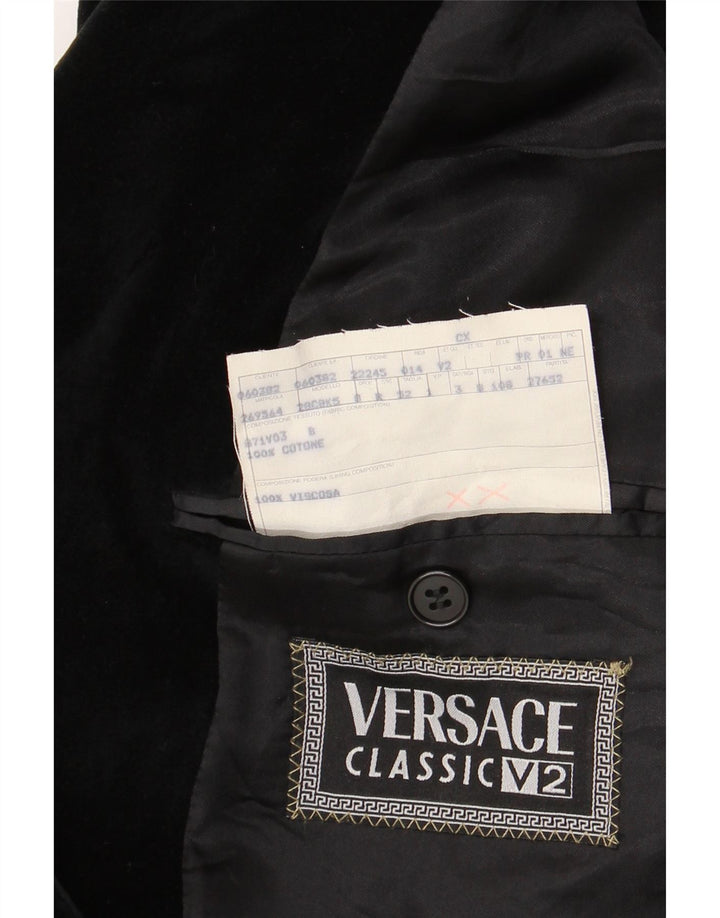 Versace muška baršunasta jakna s 4 gumba IT 52 XL crni pamuk