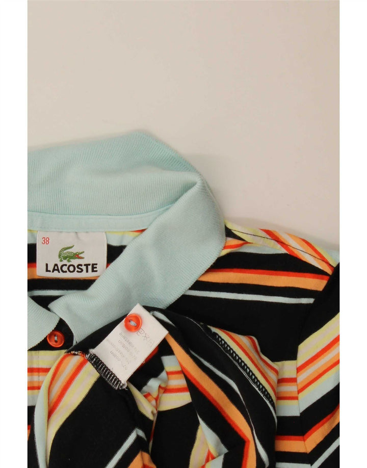 Lacoste ženska polo majica veličine 38 pamuk srednje crne pruge