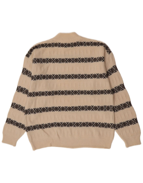 Suspense muški džemper s kornjačinim ovratnikom IT 52 Large Off White prugasti vuneni